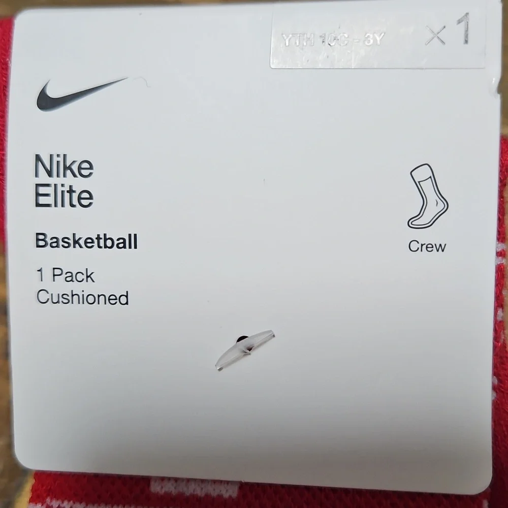 Nike Youth Holiday Elite Crew Socks: RED: NEW WITH TAGS: SIZE XS (10C-3Y)